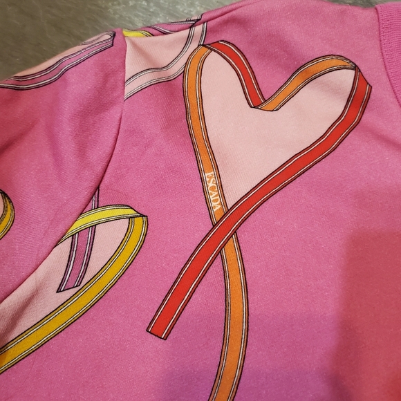 Escada Sport hearts printed sweater. 100% cotton. Rhinestones. Size L. - Picture 4 of 14